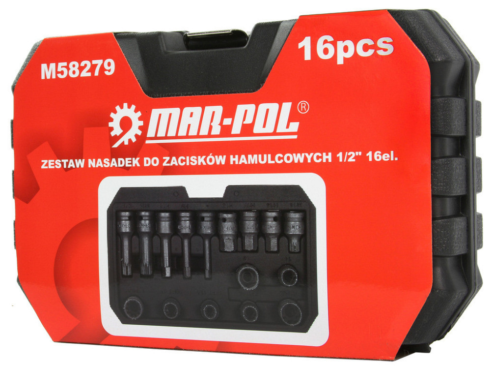 Набір спец головок для обслуговування та ремонту гальмівних супортів у кейсі Mar-Pol (M58279) Нововолинськ - фото 10