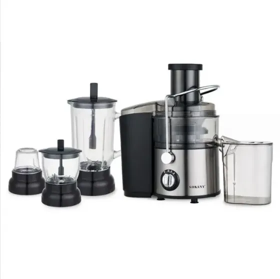 Кухонный комбайн, соковыжималка 4в1 SOKANY SK-4009/насадки из высококачественной нержавеющей стали/MULTIFUNCTIONAL/ножки-присоски/серебристый Коломия