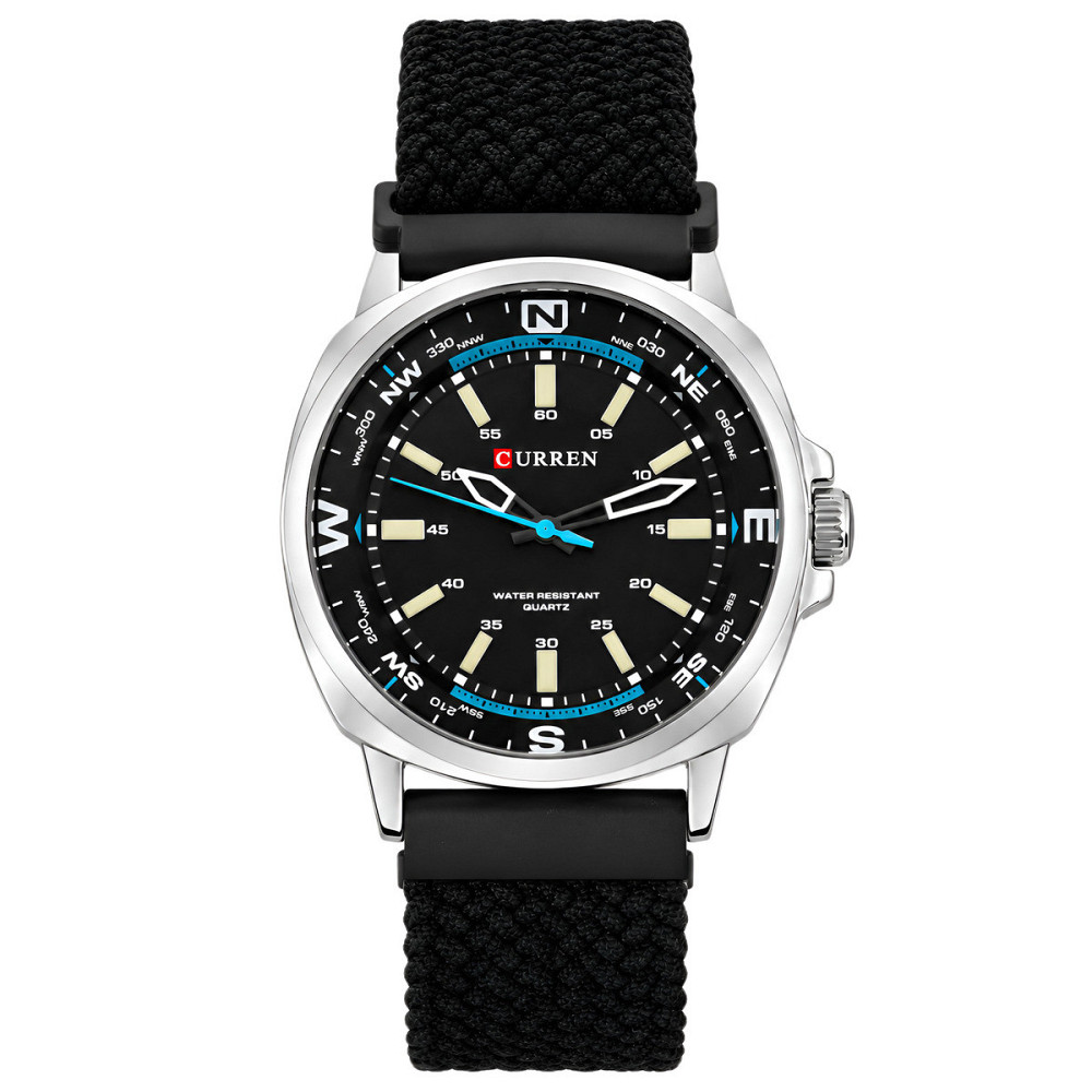 Часы наручные мужские Curren Aqua Comfort Black (2 ремешка) Киев - изображение 1