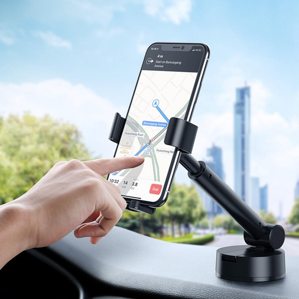Автотримач для телефона Baseus Simplism gravity car mount holder with suction base Black Ковель - фото 7