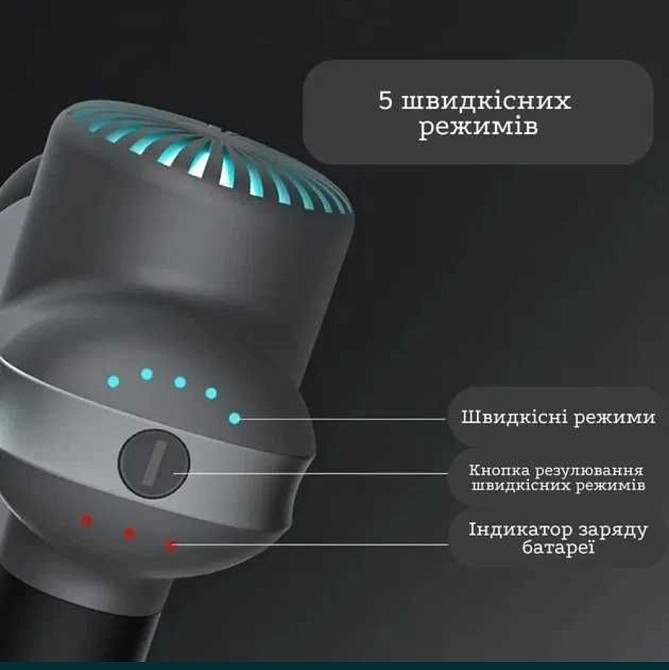 Бездротовий ударний масажер Booster Lightsaber LS Mini + ДОК СТАНЦІЯ Київ - фото 4