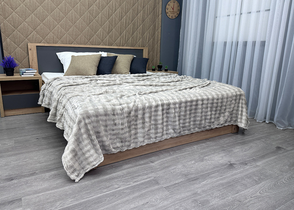 Плед-покривало 200х230 см (+-5см) Soft Night Світло-сірий (87-138) Київ - фото 2