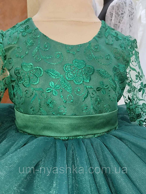 Пышное изумрудное платье на годик на 1-2 года Кривой Рог - изображение 3