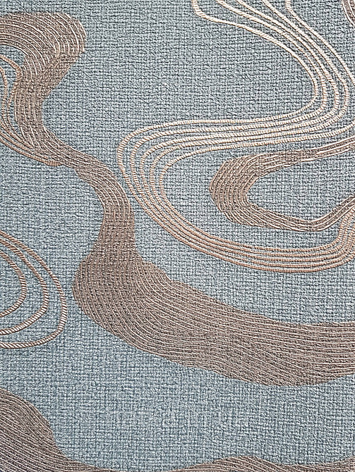 Обои виниловые на флизелине Marburg Kumano 1.06х10 абстракция волны структурные золотистые на бирюзовом 34588 Киев - изображение 3