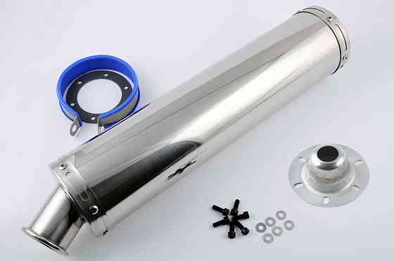 Глушник (тюнінг) 420 * 100mm, кріп. Ø78mm (нержавіюча сталь, хром, прямоток, mod:11) Київ