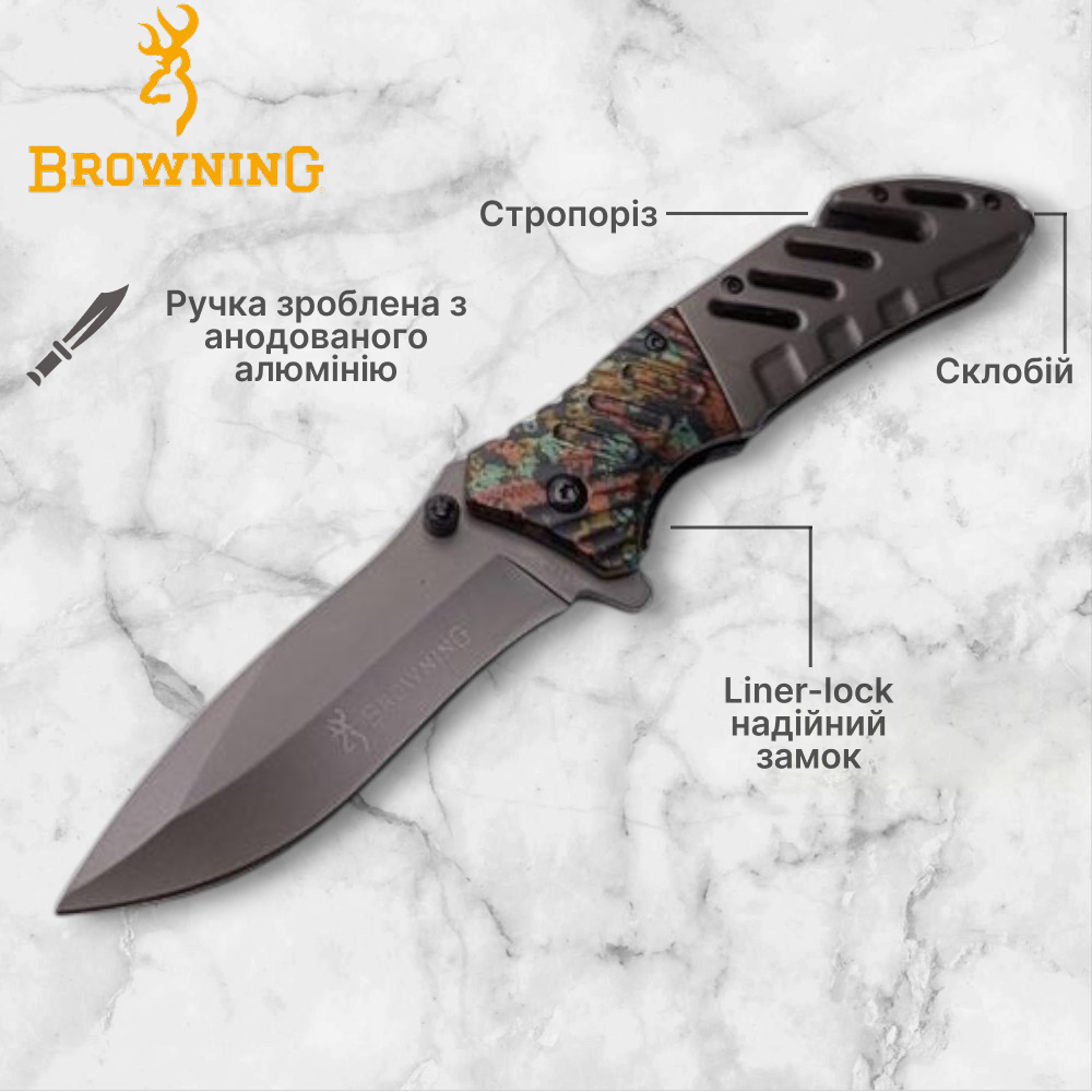 Нож складной Browning A339, A323 Днепр - изображение 1