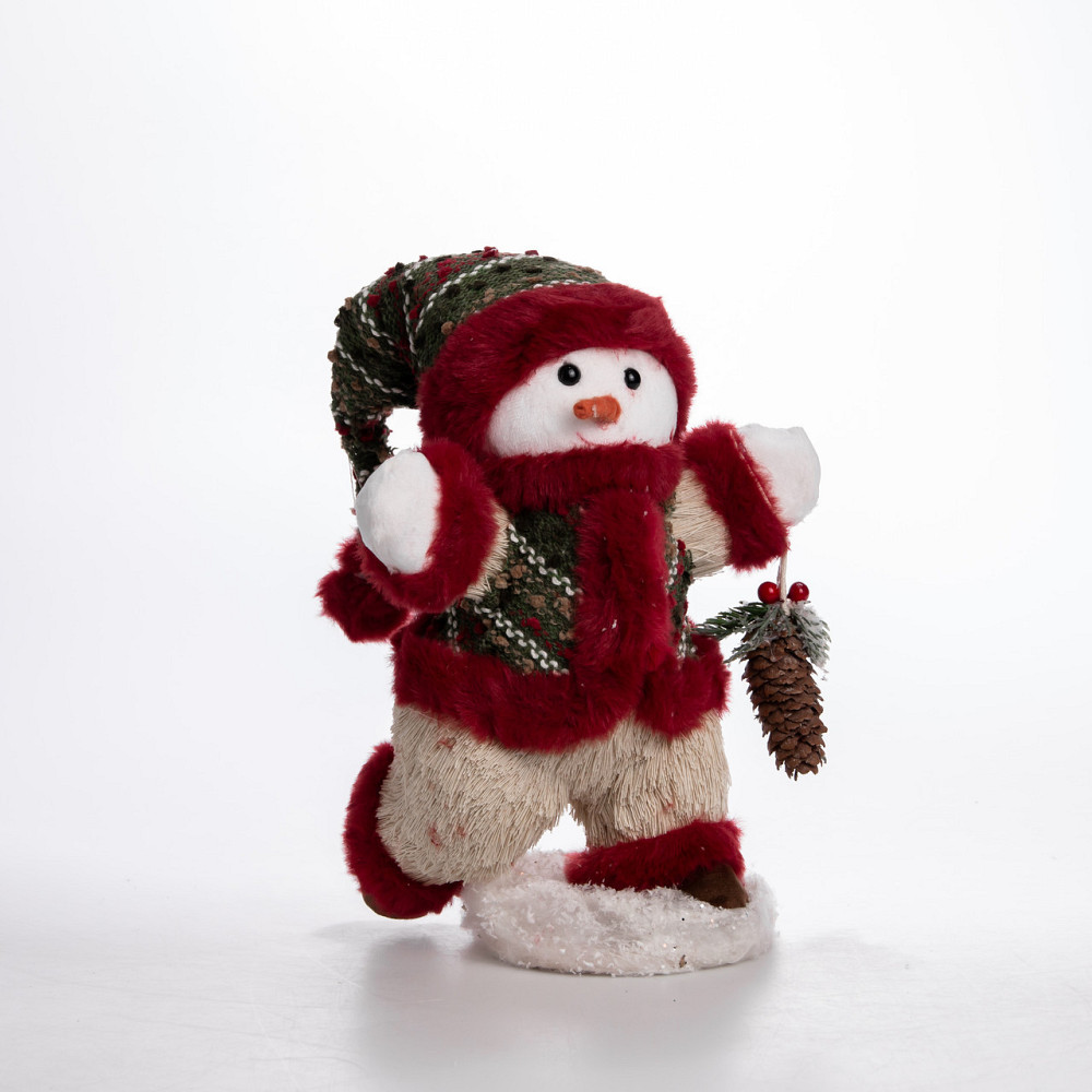 Новорічна фігурка Сніговик з шишкою 19×17×40 (см) CR-4-16 Київ - фото 2
