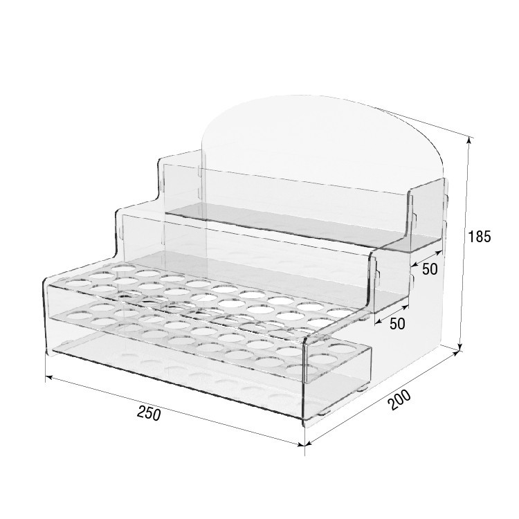 Підставка EKOSTAR для пробників і сашетів із акрила 250х200х185 Київ - фото 3