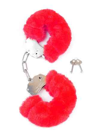 Наручники - Fetish Boss Series Furry Cuffs Red Sex Aura Киев