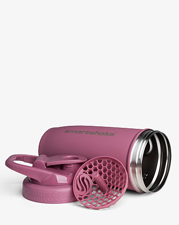 Шейкер спортивний SmartShake металевий Reforce Stainless Steel 30oz/900ml Deep Rose Каменское - изображение 3