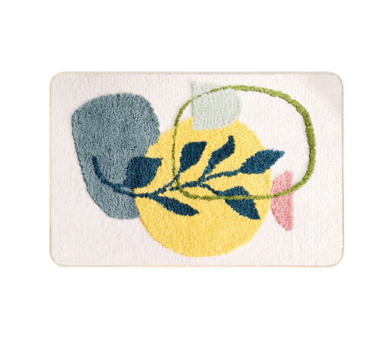 Килимок для ванної кімнати та душу килимок для ніг у душову, мікрофібра, атиковзкий 50х80 см, білий Кам'янець-Подільський