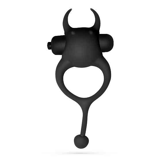 Виброкольцо CRUSHIOUS Daemon с рожками и хвостиком, 10 режимов, чёрное Sex Aura Киев