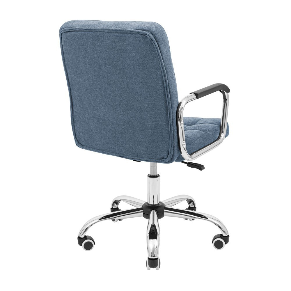 Офісне Крісло Керівника Brooks Piastra Хром Синій Київ - фото 4