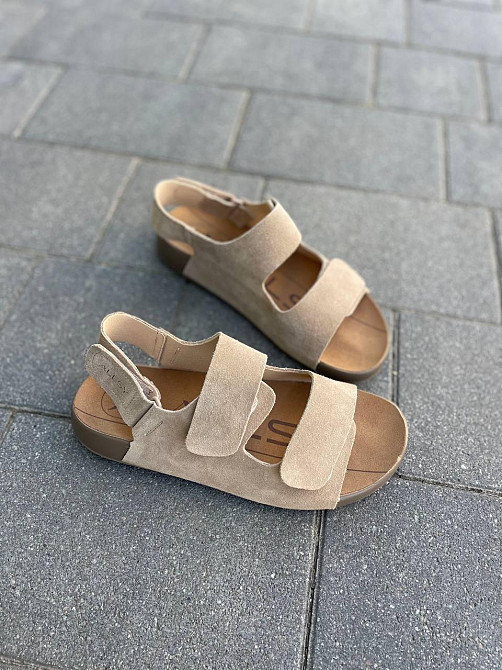 ALLSY Босоніжки жіночі бежеві з натуральної замші ALLSY R3268-15 літні відкриті/Бісоніжки на ли Коломия - фото 7