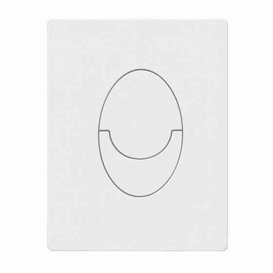 Панель змиву пластикова Koer KT-0606-03 157x198x3mm, кнопка закруглена (колір білий) (KR5713) Київ