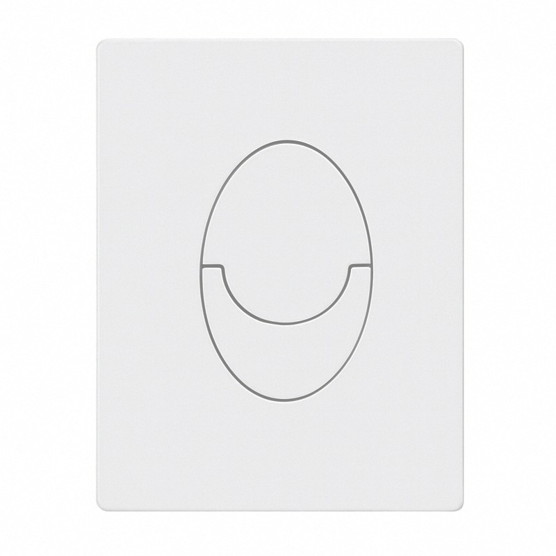 Панель смыва пластиковая Koer KT-0606-03 157x198x3mm, закругленная кнопка (цвет белый) (KR5713) Киев - изображение 2