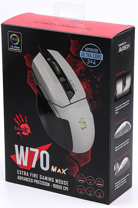 Мишка A4Tech Bloody W70 Max Panda White Білий Харьков - изображение 10