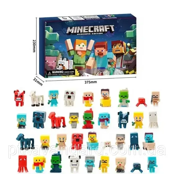 Набор фигурок Майнкрафт адвент календарь 24 героя (минифигурки Minecraft) LZMH 009-2 Хмельницкий