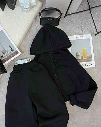 Женский утепленный прогулочный костюм двойка в спортивном стиле трехнить на флисе Одесса