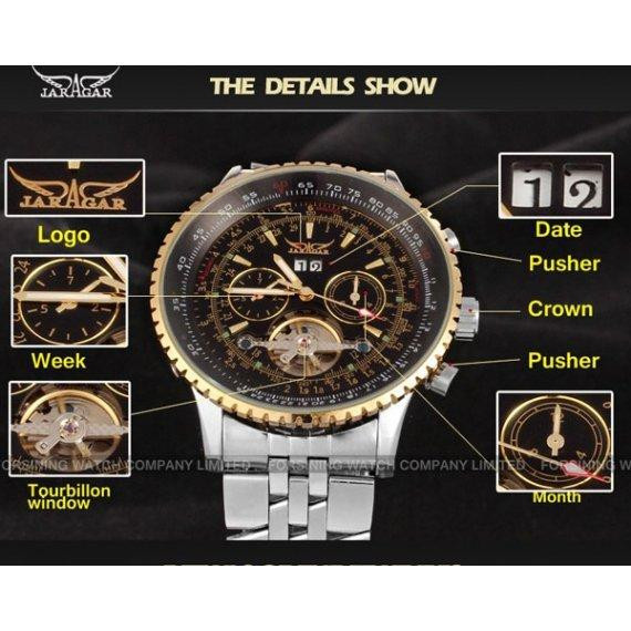 Чоловічий наручний механічний годинник Jaragar Luxury Вінниця - фото 6
