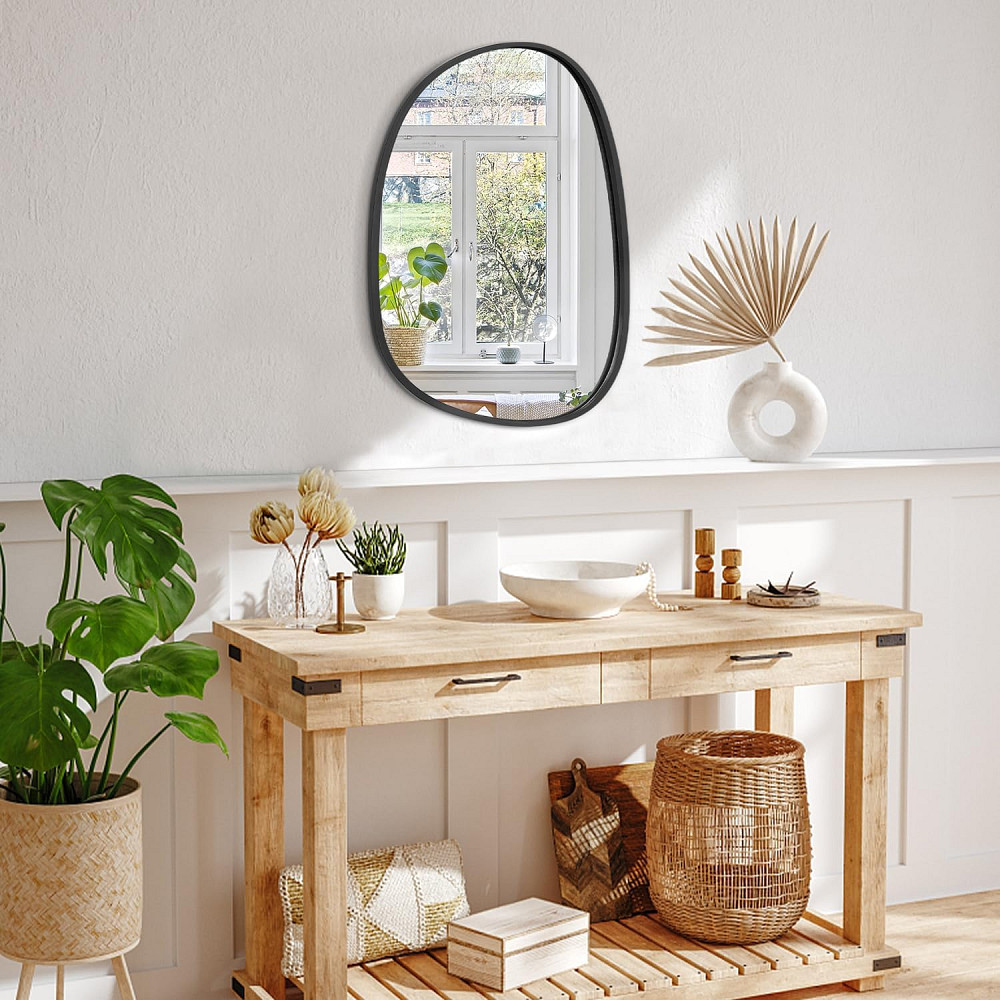 Дзеркало асиметричне дерев'яне чорне Луцьк - фото 3