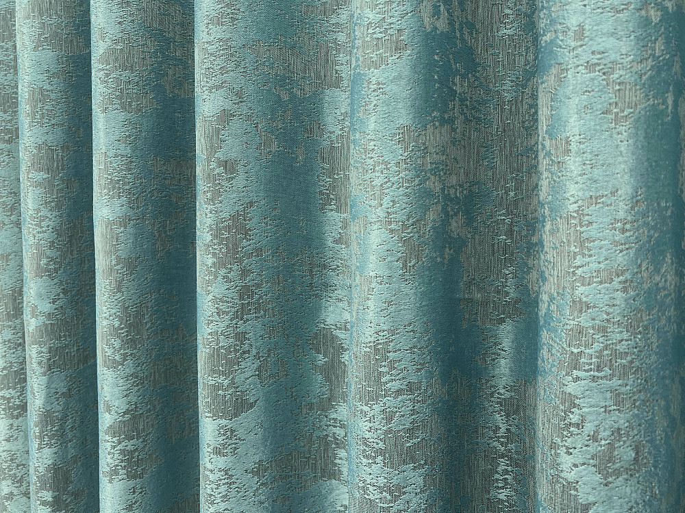 Комплект готовых штор VR-Textil Жаккард Sultan YL № 1292ш Бирюзовый 130×250 см 2 шт (39-0076) Киев - изображение 7