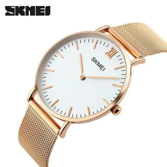 Кварцевые мужские часы Skmei 1181 Large Золотистый Винница