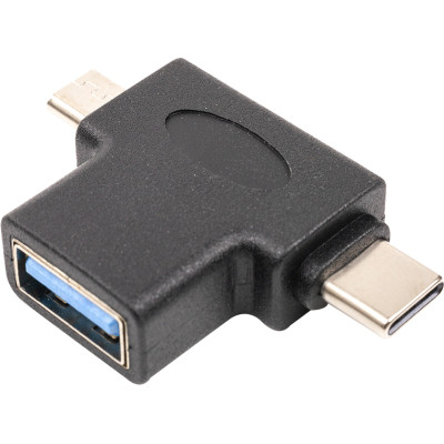 Перехідник USB 3.0 Type-C, microUSB (M) to USB 3.0 OTG AF PowerPlant (CA913121) Вінниця - фото 1