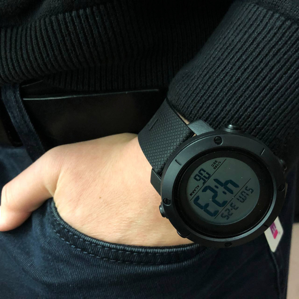 Мужские часы с пластиковым ремешком SKMEI 1434BKWT, Военные часы для всу Полевые для армии ZC-68 Львов - изображение 4