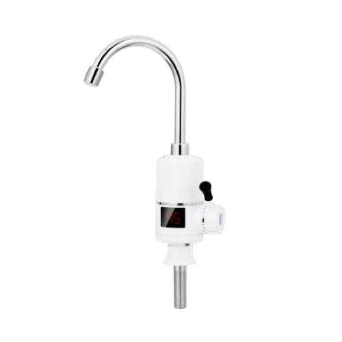 Кран-водонагрівач проточний s96 3,3кВт для кухні гусак вухо на гайці з дисплеєм та термостатом Aquatica Житомир