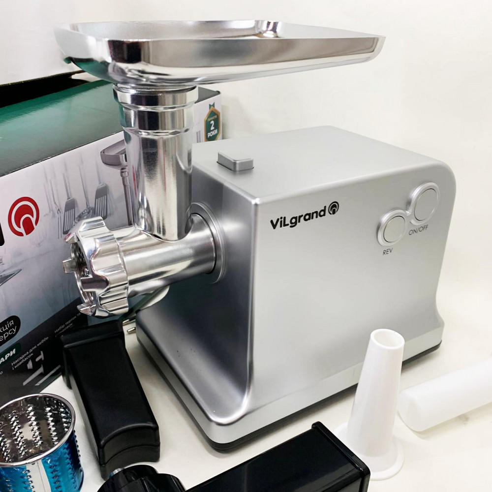 Мясорубка для интенсивного использования VILgrand V221-PMG 2200 Вт, Электромясорубка бюджетная YM-65 Львов - изображение 1