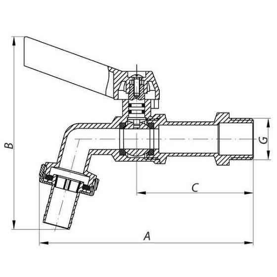 Кран поливочный 1/2