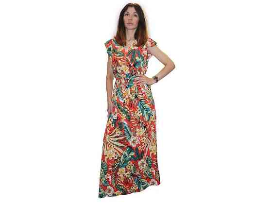 Сукня арт. 8915 / пальмы и цветы- красный L-XL ТМ Yasili Киев
