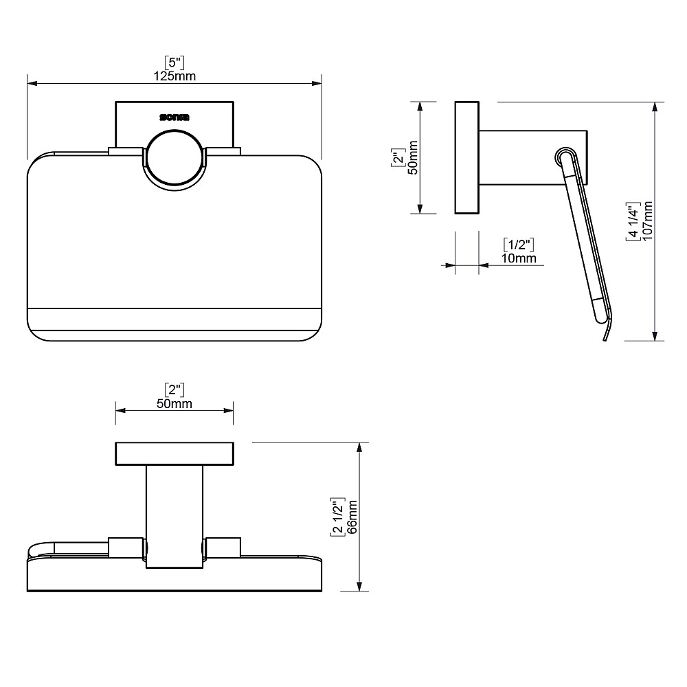 Тримач туалетного паперу з кришкою SONIA LINE 181230 Луцк - изображение 4