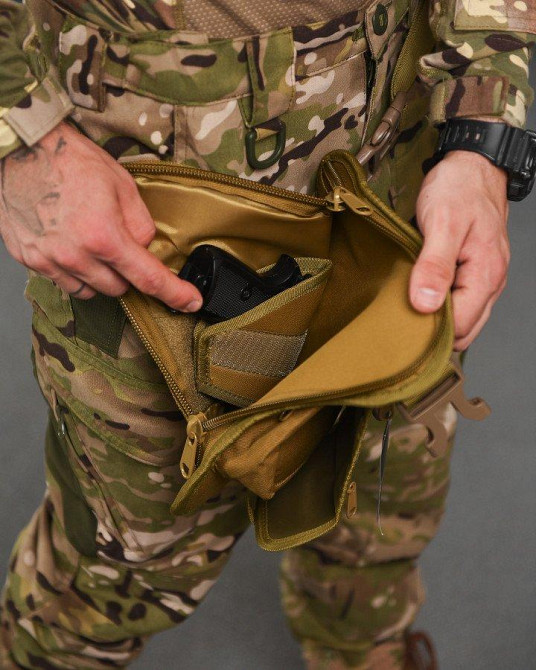 Сумка тактическая на бедро SILVER KNIGHT  кайот РА4981 Одесса - изображение 7