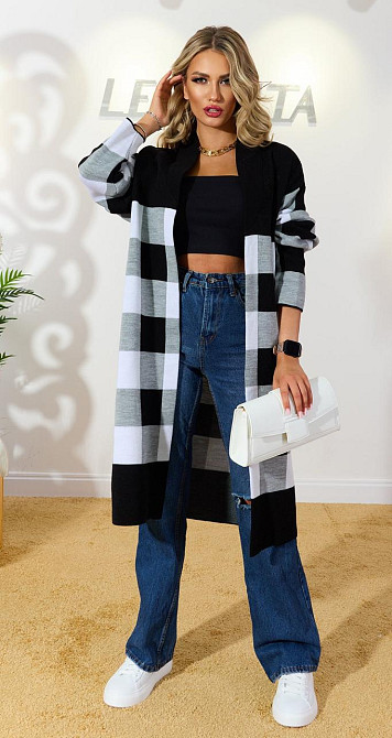 Кардиган картатий (42-44) Київ - фото 3