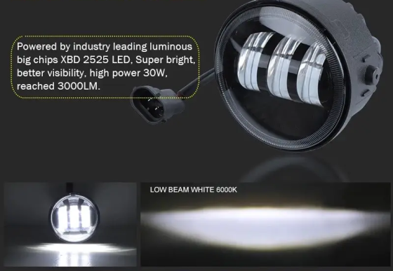 Протитуманні фари LED універсальна 3,5 дюйма 90мм туманка Харків