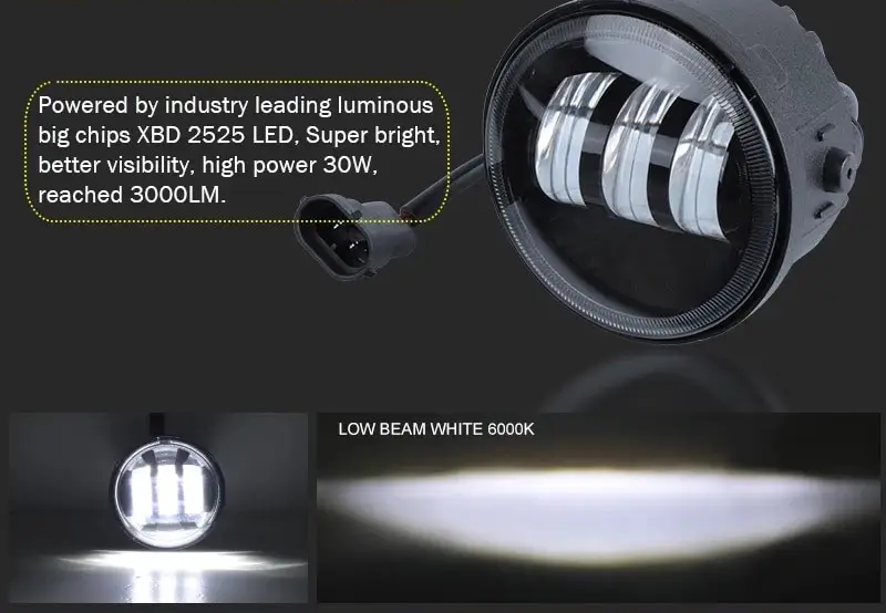 Протитуманні фари LED універсальна 3,5 дюйма 90мм туманка Харків - фото 6