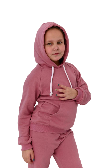 Теплий спортивний костюм на дівчинку Рожевий 146 Харків - фото 5
