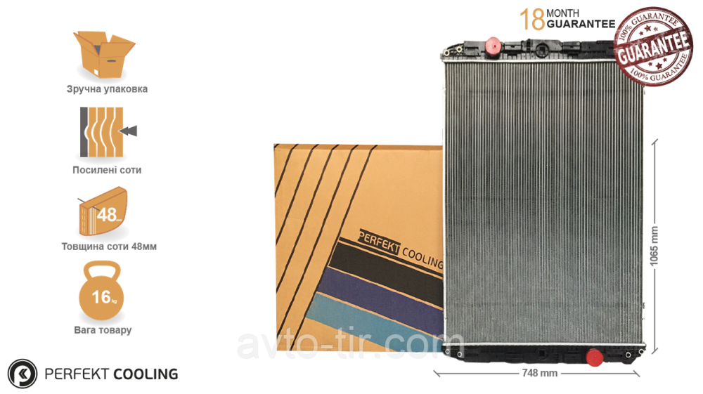 Радіатор без рами DAF XF95 E2, E3 1326966 1326965 1617340 1617341 1858772 Луцк - изображение 1