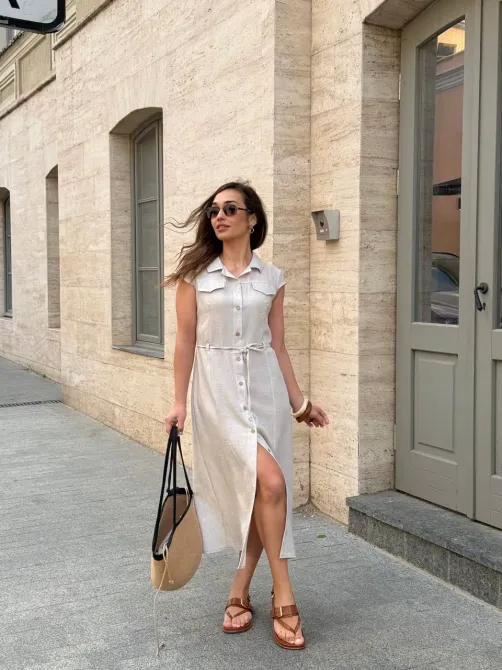 Жіноче плаття з льону меланж — стильне та комфортне на кожен день Одеса - фото 8