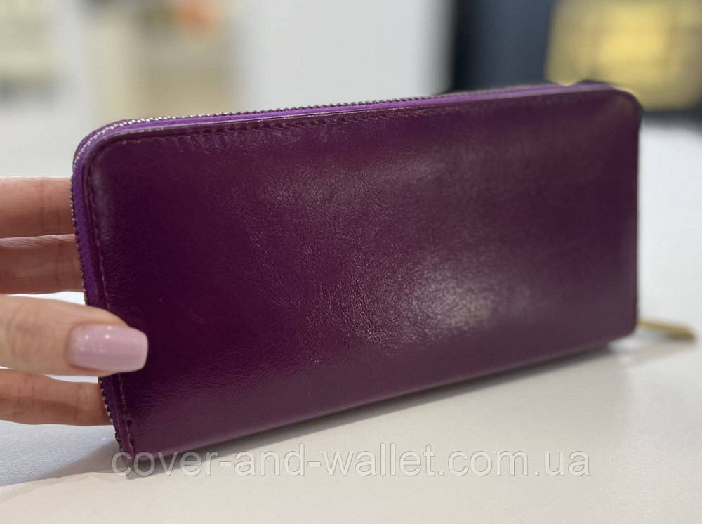 Красивый женский кошелек фиолетового цвета на молнии NA Киев - изображение 9
