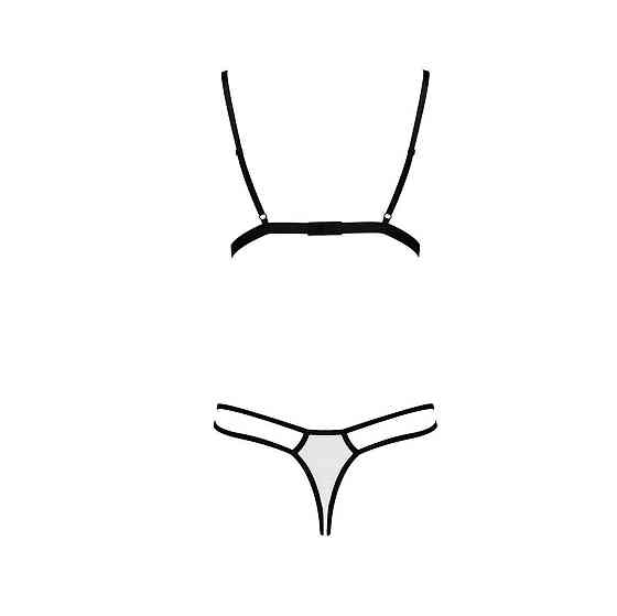 Комплект білизни Passion ORIHIME SET S/M, white, стрепи, ліф і трусики Sex Aura Київ