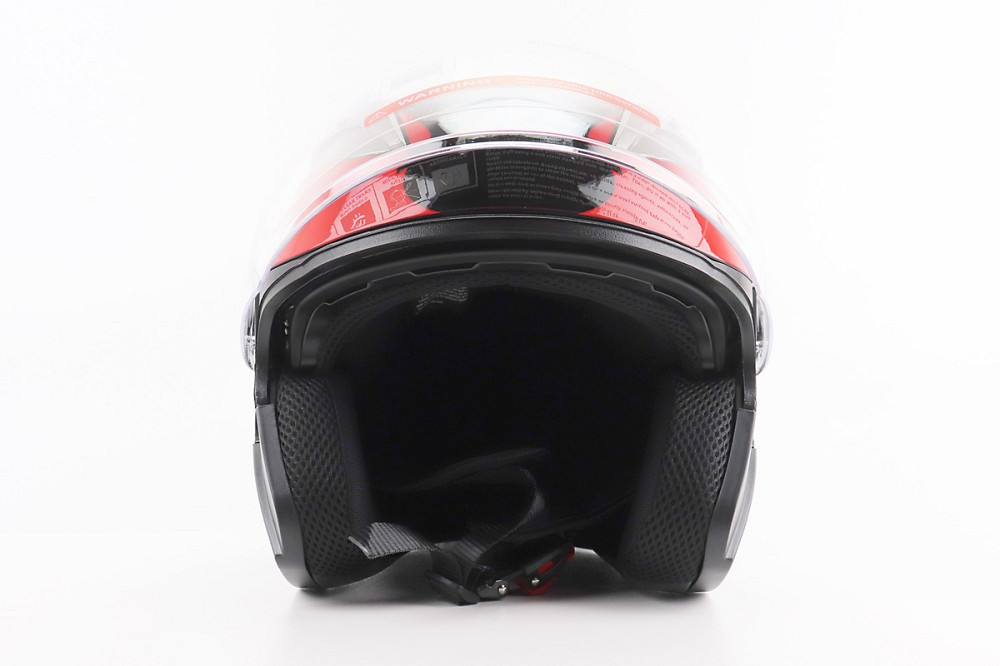 Шолом відкритий+відкидні окуляри BLD-708 S (55-56см), ЧОРНО-ЧЕРВОНИЙ "Raptor" Киев - изображение 6