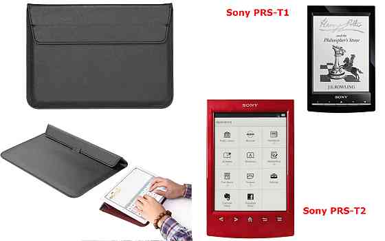 Чехол-конверт VitoCase для Sony PRS-T1, Sony PRS-T2, с функцией подставки для книги Черный Киев
