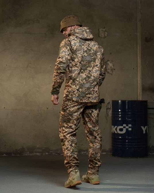 Демисезонный тактический костюм софтшел Softshell rocket пиксель  НП4862 Одесса - изображение 5