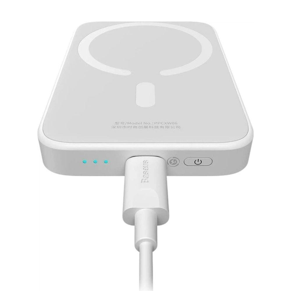 Зовнішній акумулятор Baseus Magnetic Mini Air Wireless Fast Charge Power Bank 6000mAh 20W Stellar White（With Simple Series Київ - фото 10