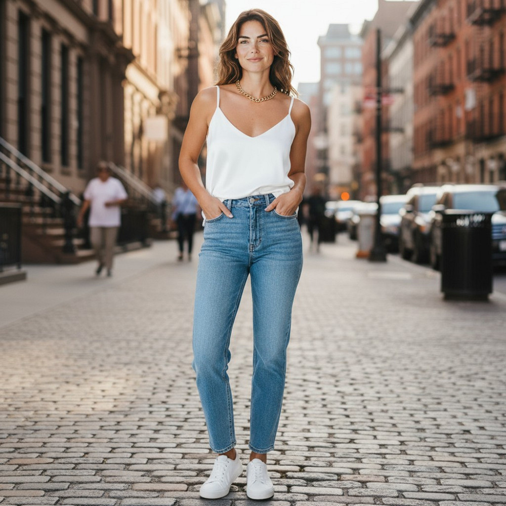 Шелковая майка на тонких бретельках Белый 3XL Харьков - изображение 7