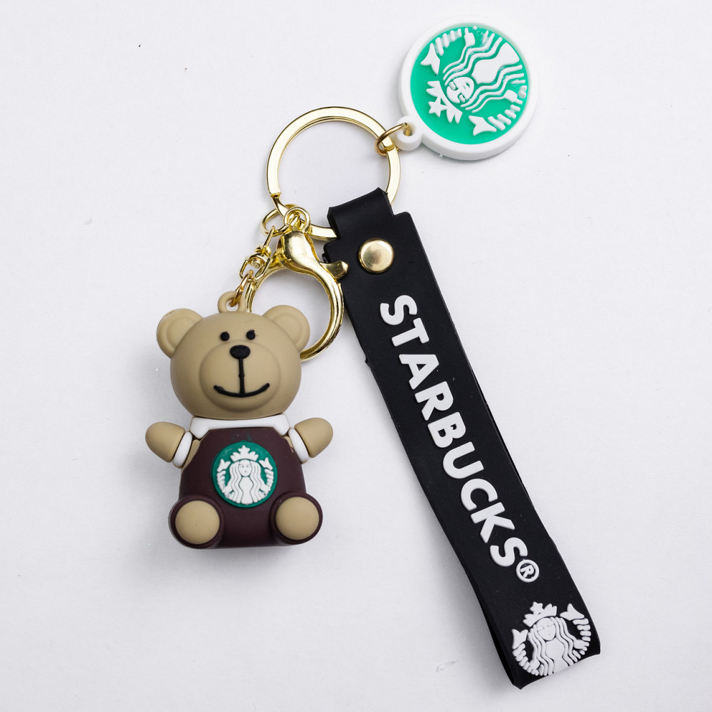 Дитячий брелок Ведмедик Старбакс 3,5×4,5 (см) для ключів, на сумку та рюкзак HP-55-26BG Коломия - фото 1