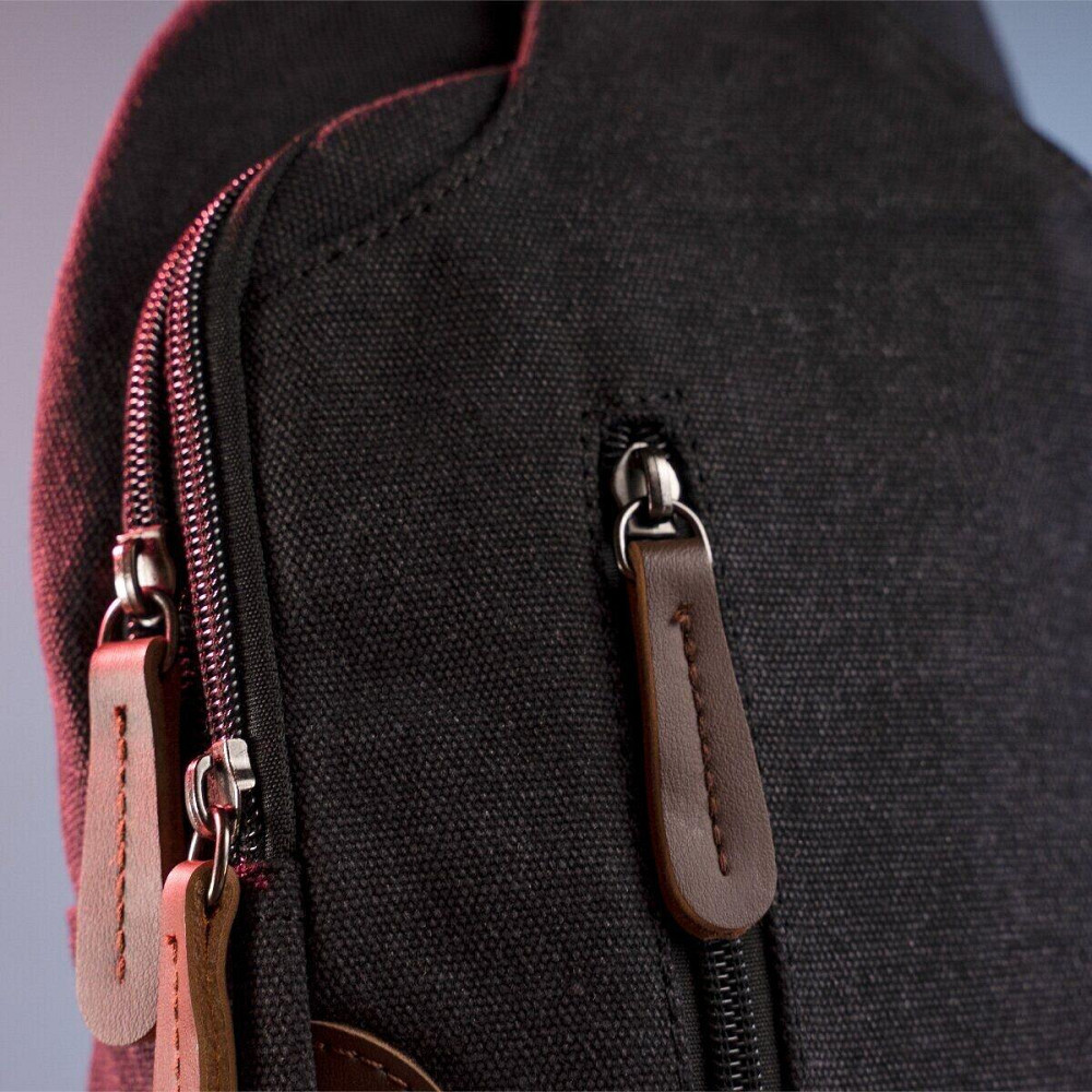 Сумка через плечо текстильная Vintage 20077 Черная Киев - изображение 2